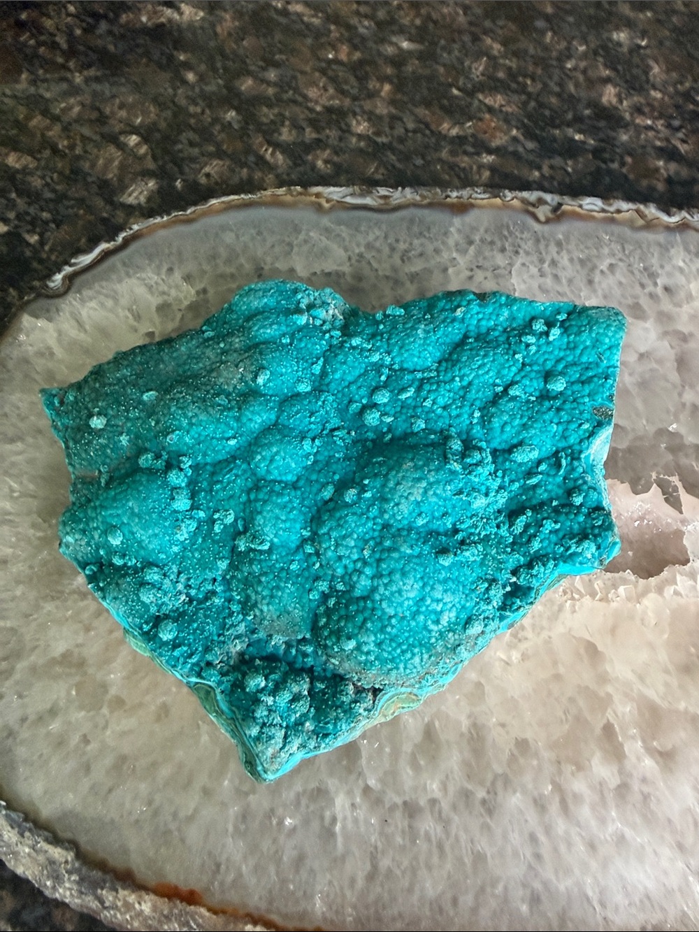 Large Botryoidal Chrysocolla Malachite Mineral Specimen - Picture 6 of 6